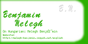 benjamin melegh business card